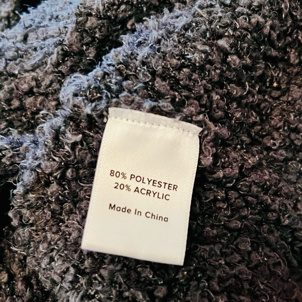 Evereve Peyton Jenson Cropped Charcoal Grey Sweater- Size Large - Picture 5 of 6